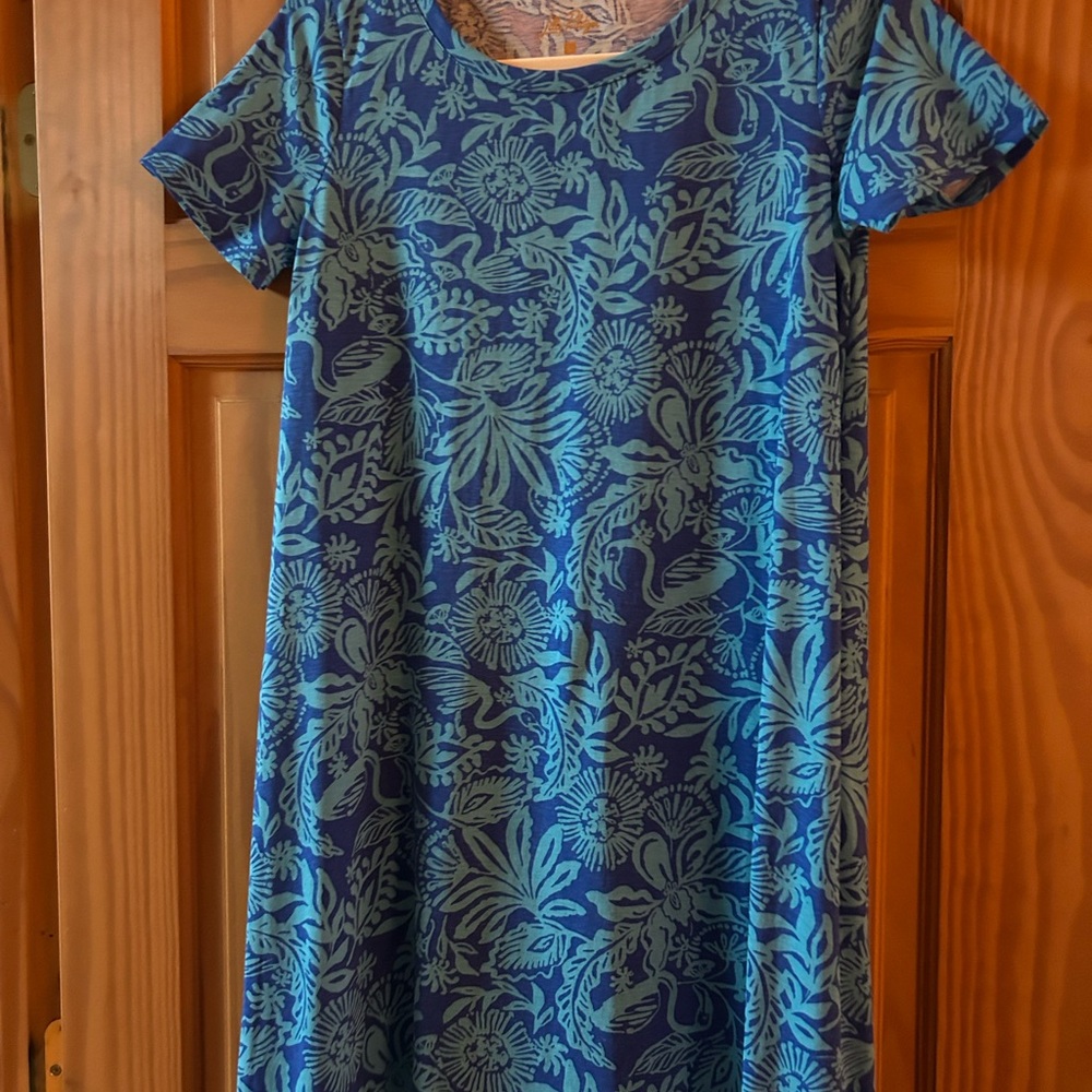 Lilly Pulitzer Teal and Navy Floral Dress